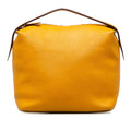 Yellow Calf Leather Top Handle Bag A385