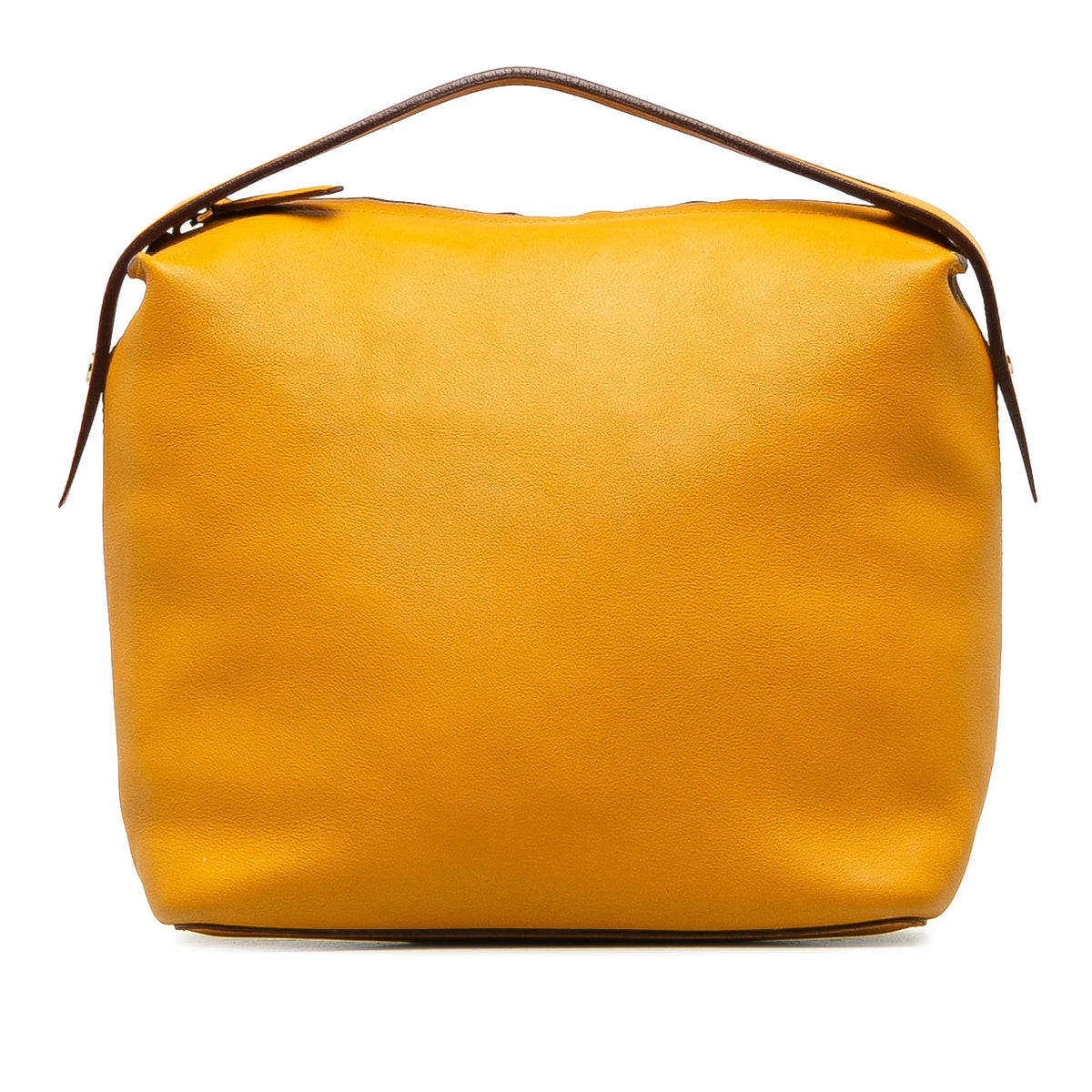 Yellow Calf Leather Top Handle Bag A385