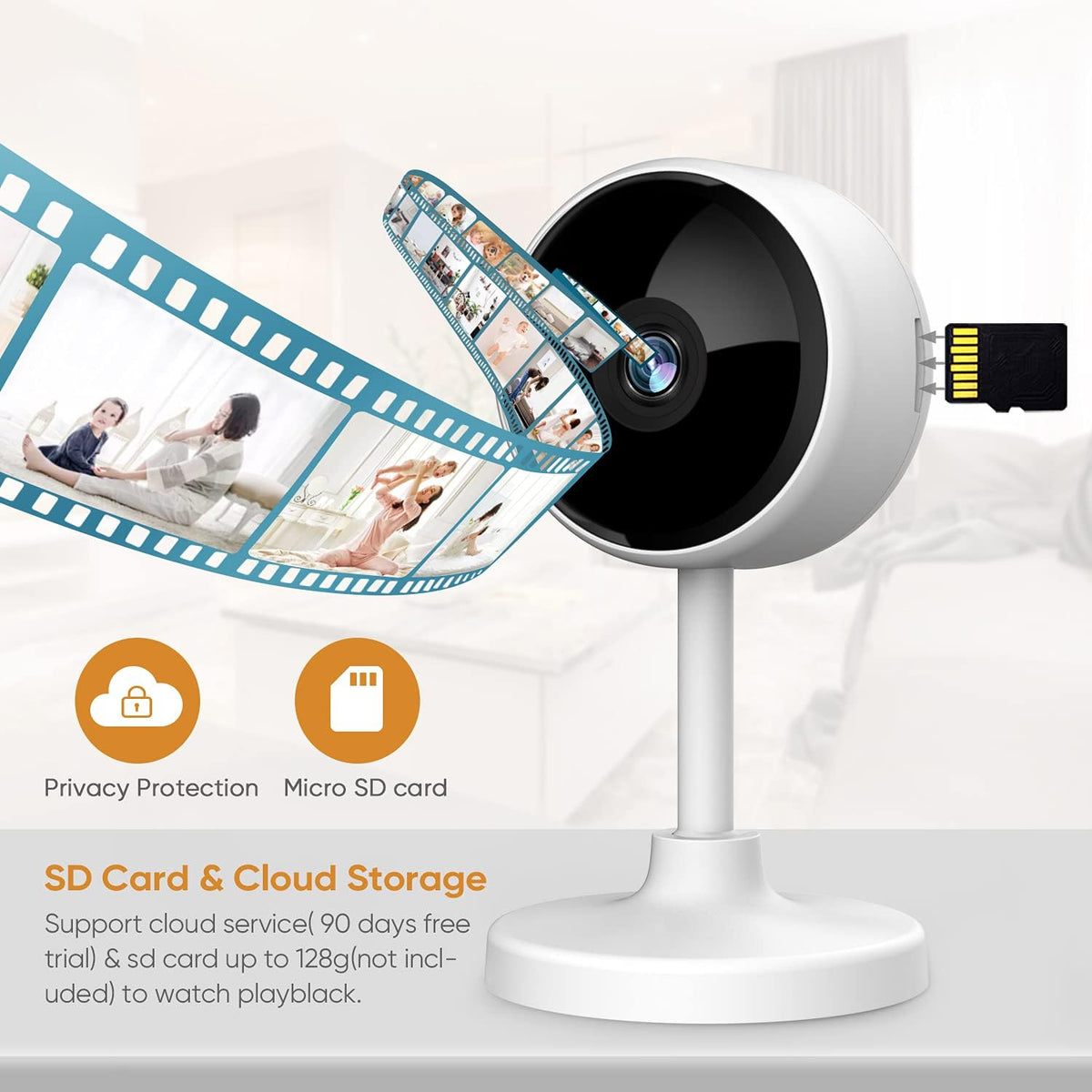 Indoor Security Camera 2 Pack 1080P WiFi Camera with Night Vision Q993042