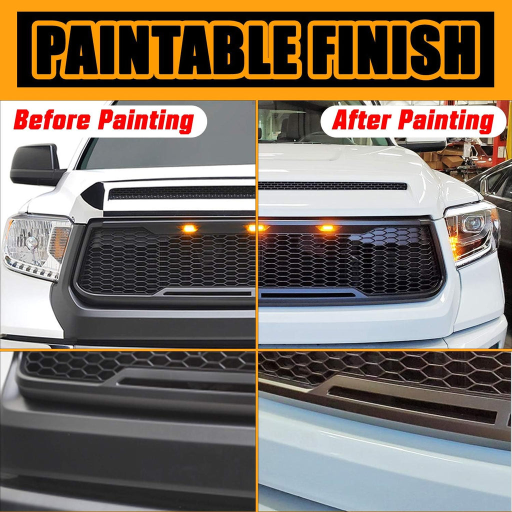 Matte Black ABS Upper Grille with LED Front Grille K8257