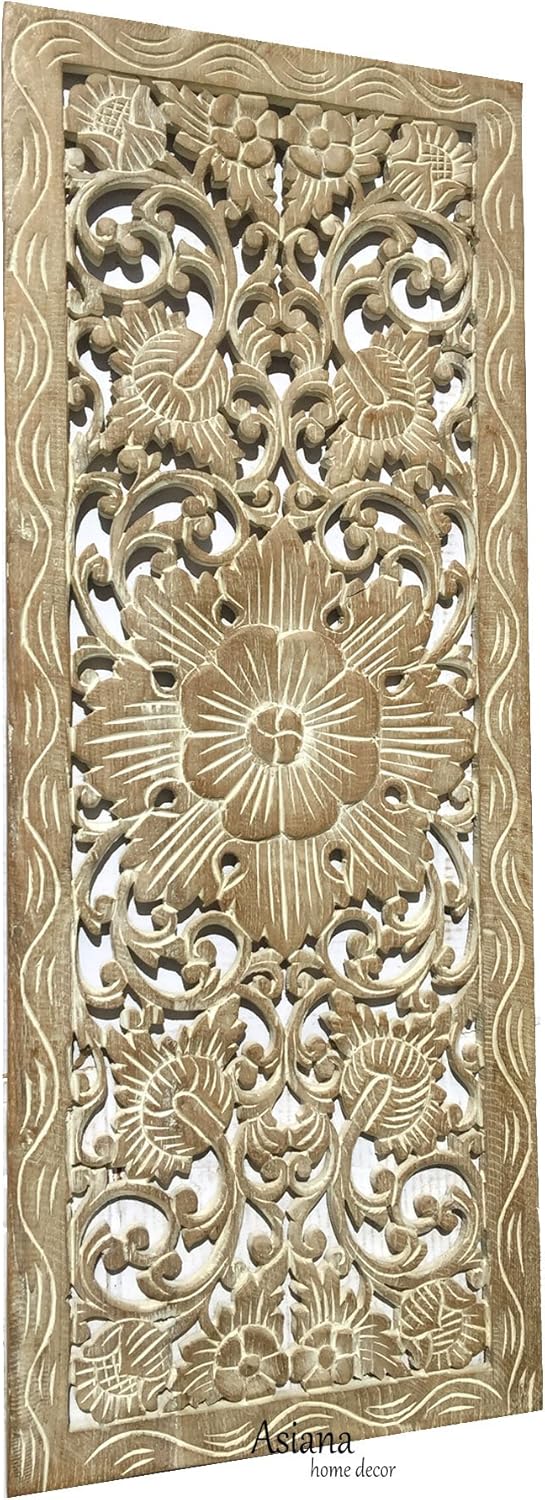 Large Carved Wood Wall Panel D533115