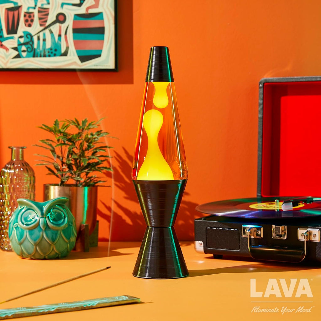 14.5'' Yellow Wax and Orange Liquid Motion Light Y2684