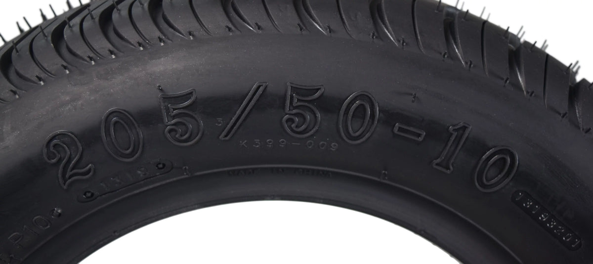 205/50-10 4 Ply Tubeless Golf Cart Tires 4 Pack Z13198