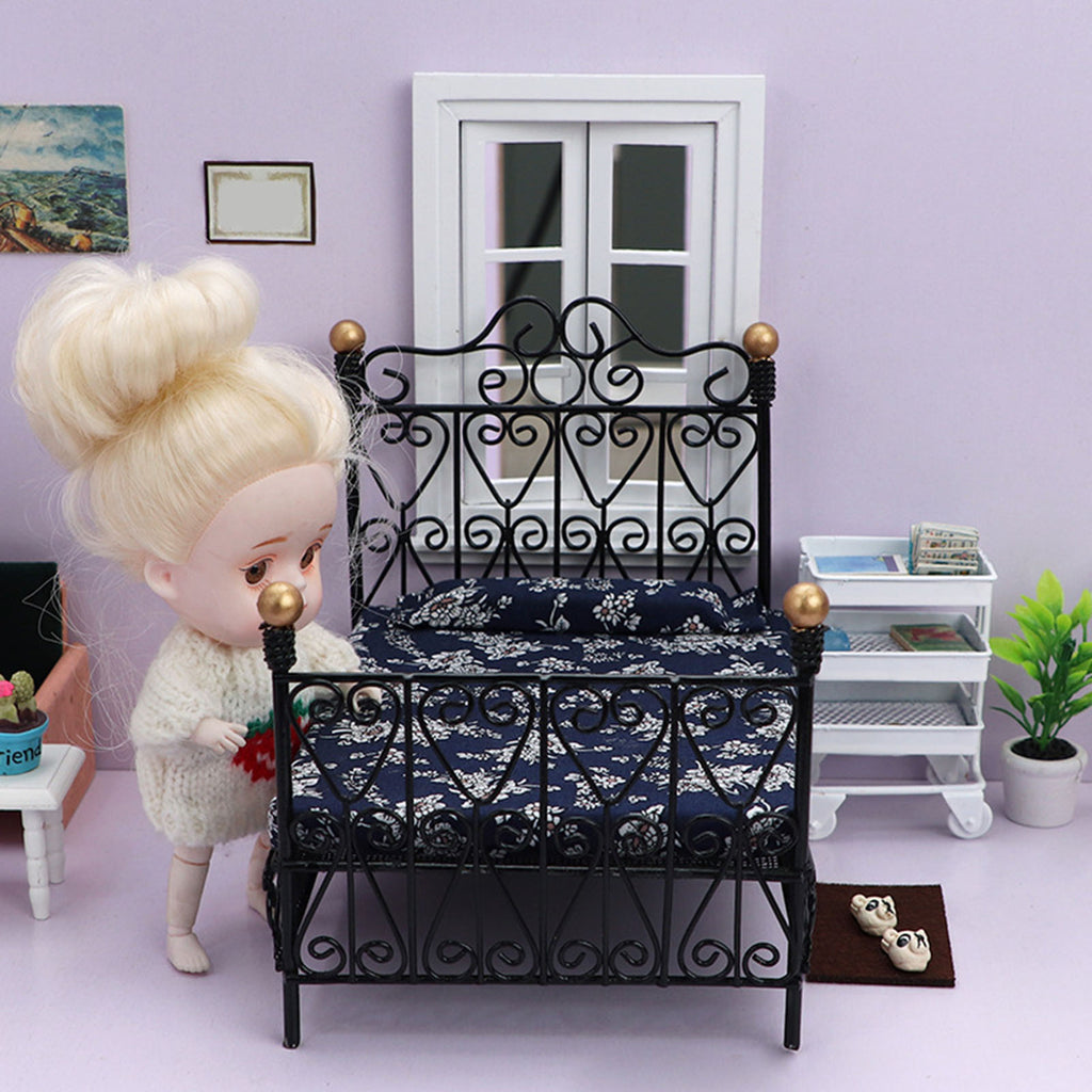 Metal Dollhouse Double Bed T6425