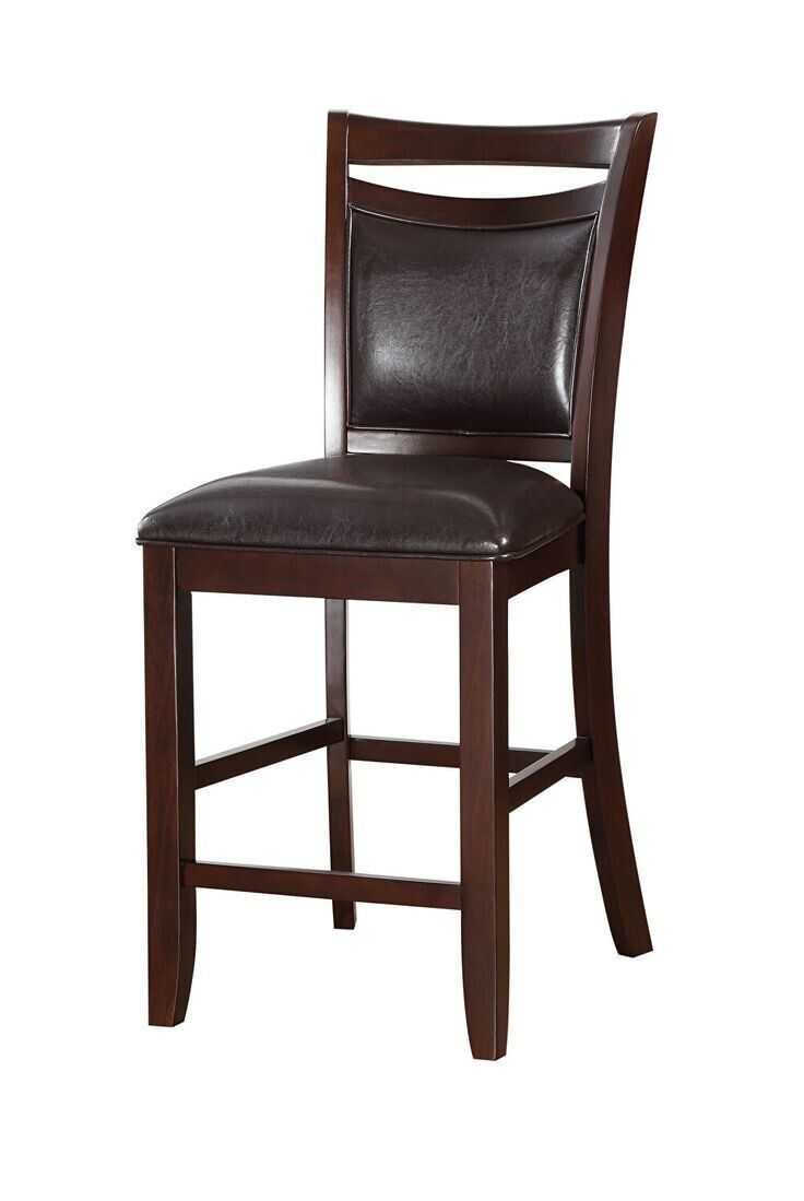 Set of 6 Faux Leather Counter Height Dining Chairs X74193