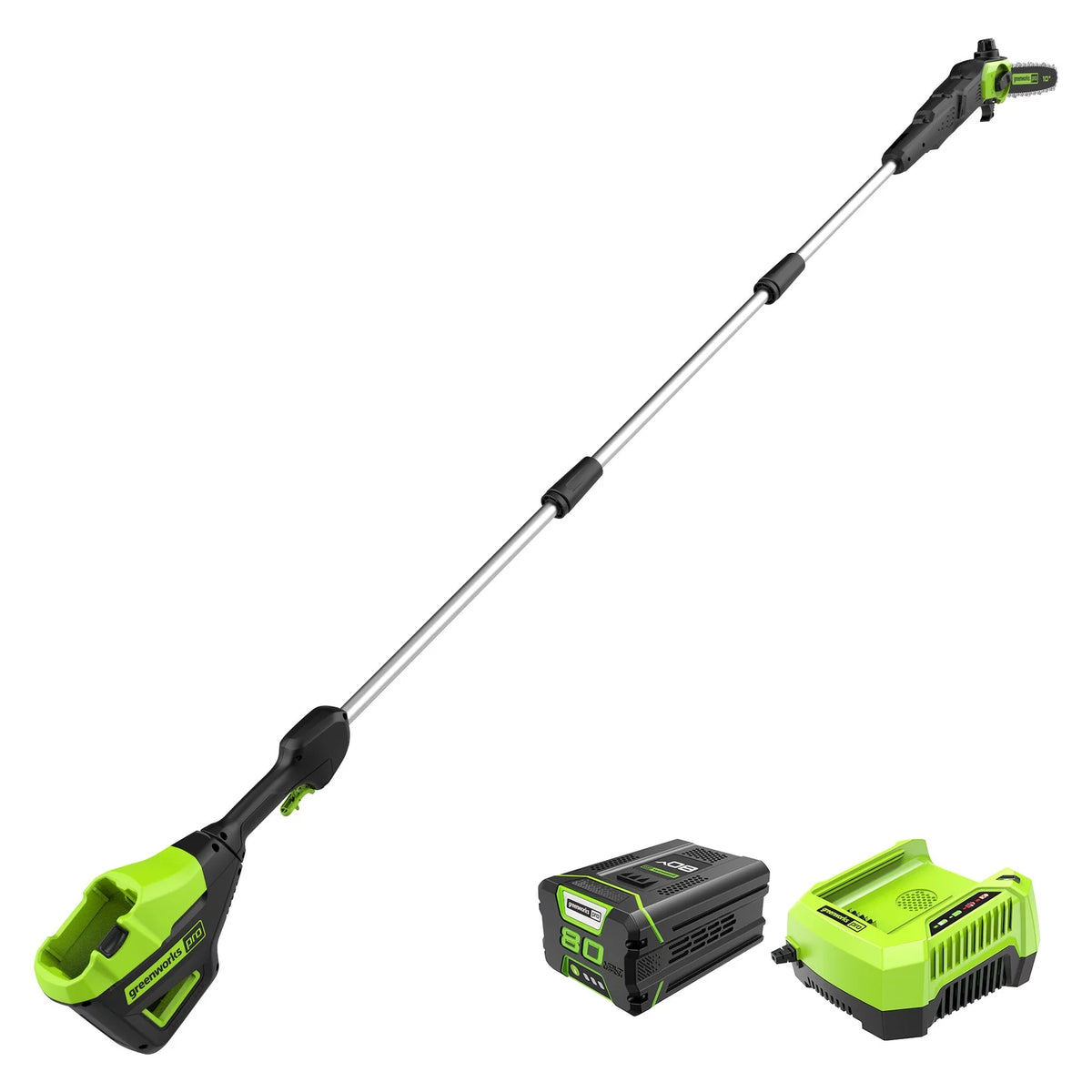 80V Cordless Battery Polesaw with 2.0Ah Battery & Rapid Charger P521