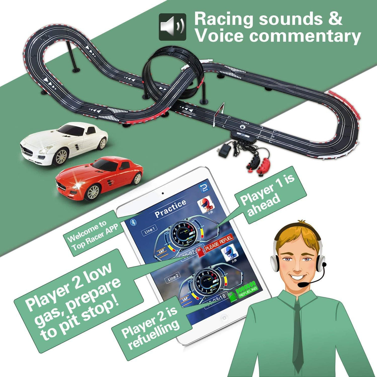 Slot car Set 1:43 Scale J8626