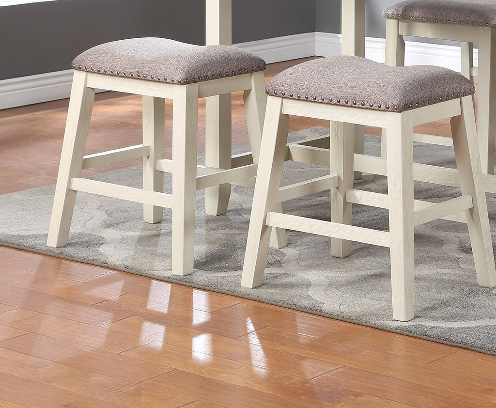 5 Pc Counter Height Dining Table with Storage Shelves N4206