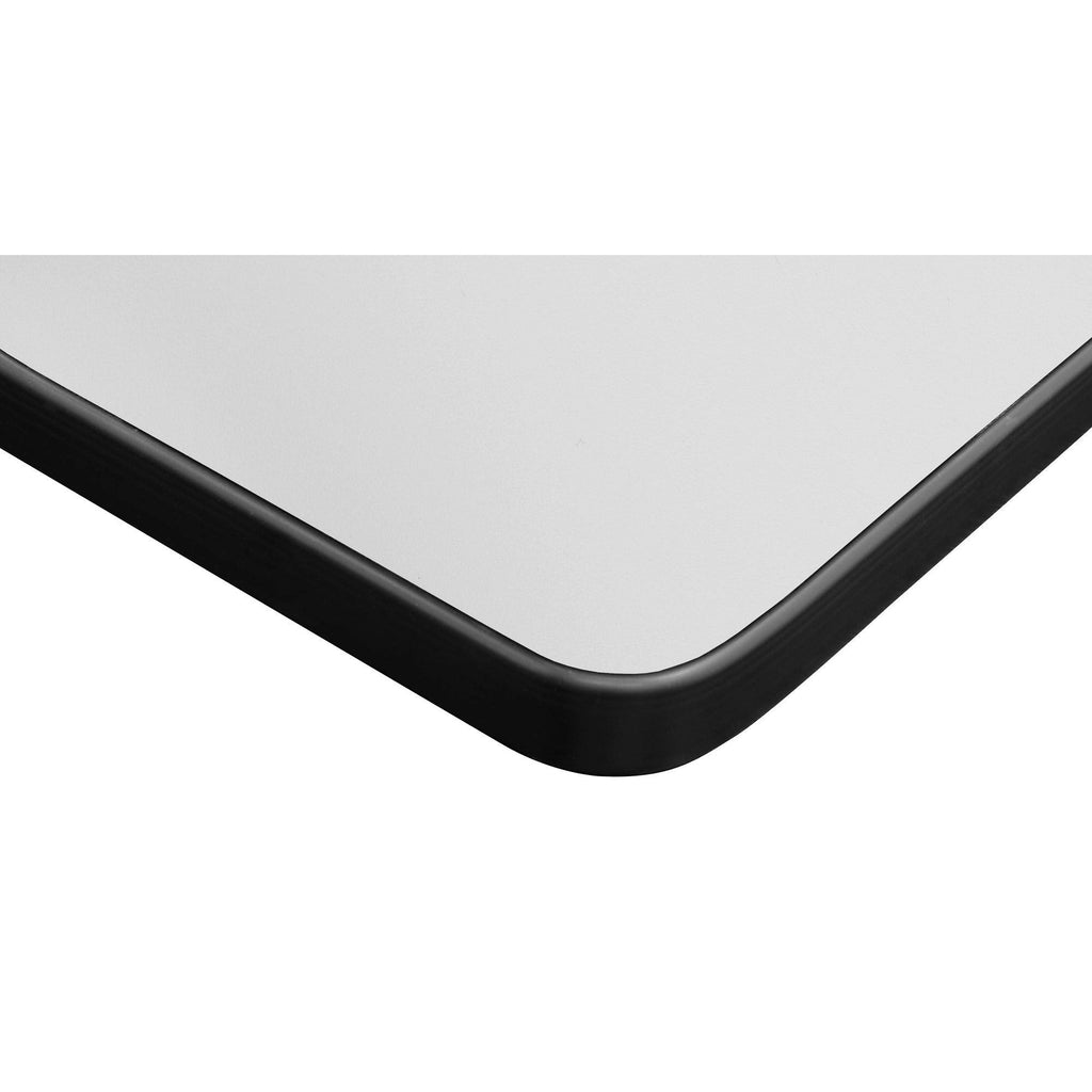 Mahogany Black Square Mobile Breakroom Table P562211