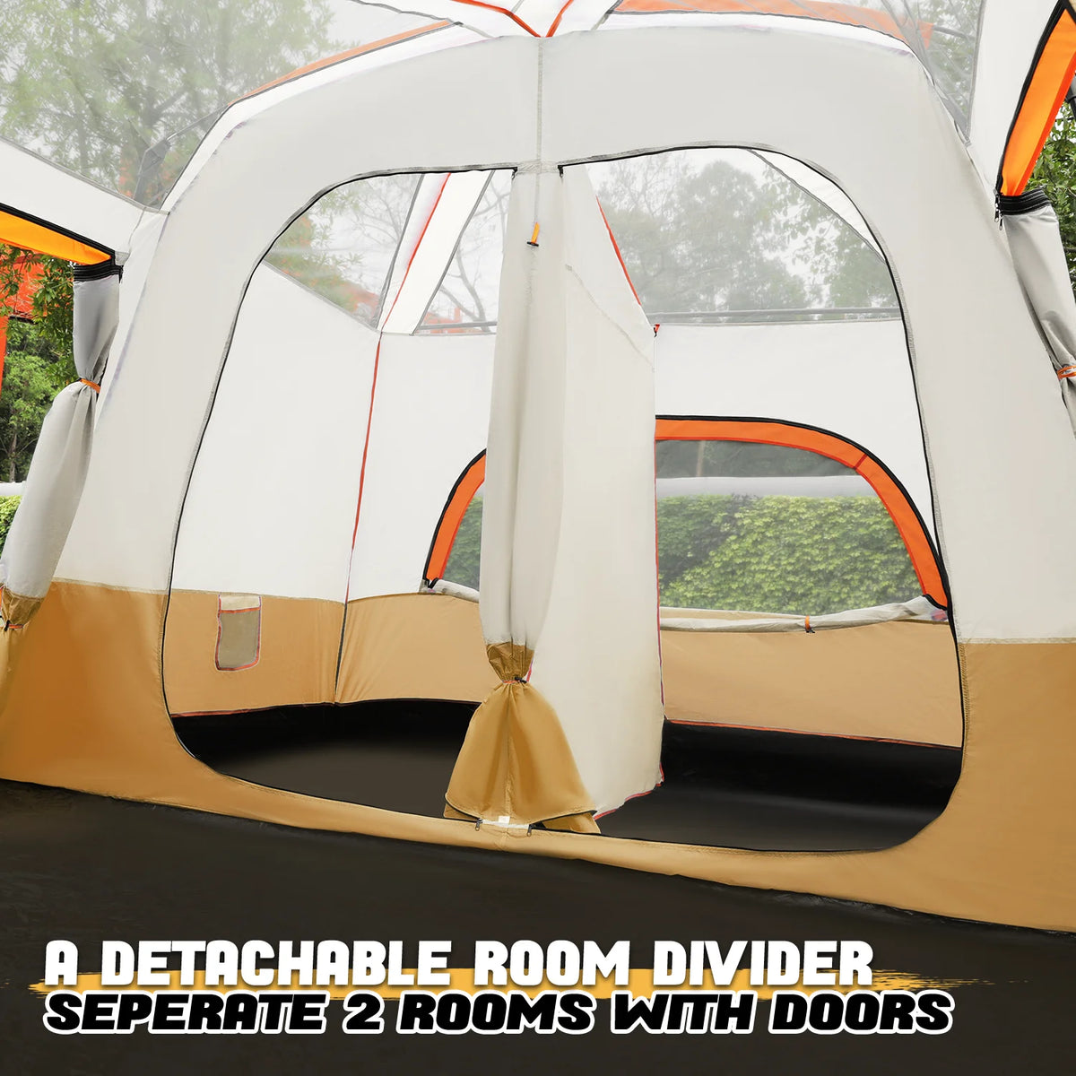 Extra Large 5-8 Person Waterproof Double Layer Cabin Tent V502687
