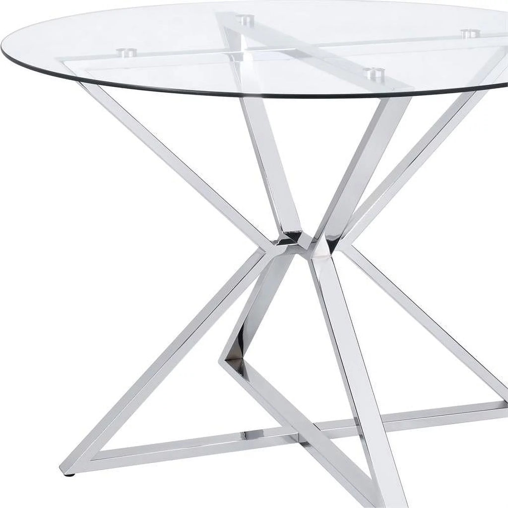 Round Glass Top Dining Table C7220
