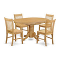 Small Kitchen Table & 4 Dining Chair, Oak R6455