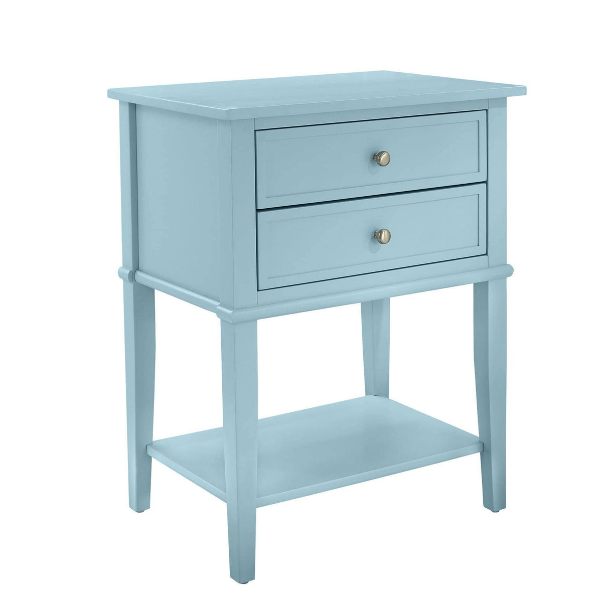 Blue Accent Table with 2 Drawers U368