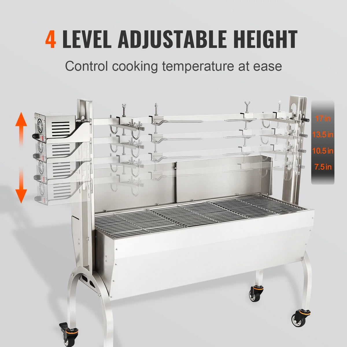 46 inches 50W 60KG Rotisserie BBQ Grill X851