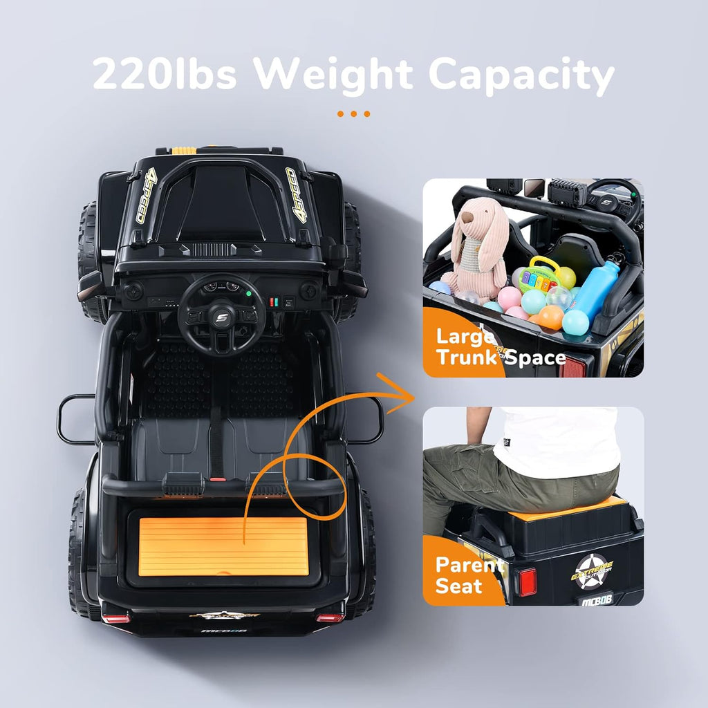 Black Kids Ride On Car with Parent Remote Control V633619