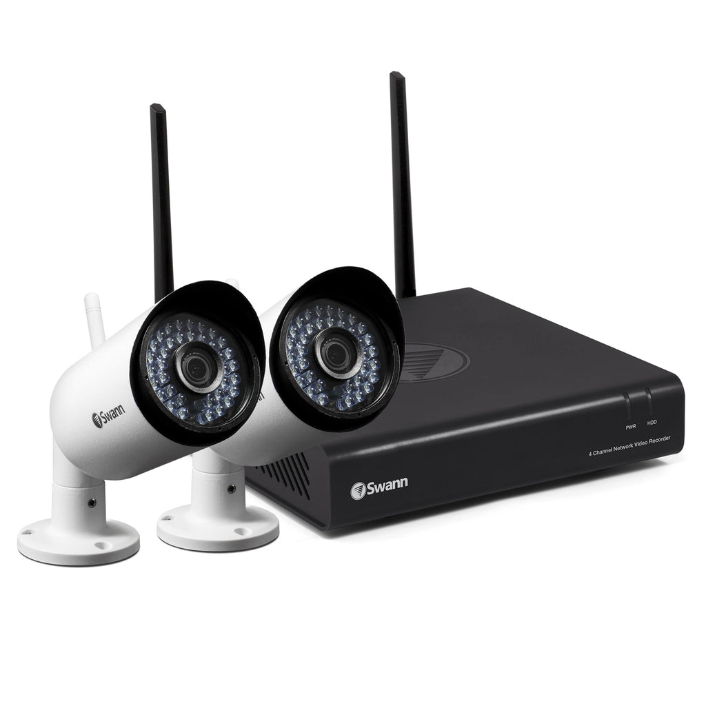 4-Channel DVR with 2 Outdoor Cameras Night Vision Wireless 1 TB B3572