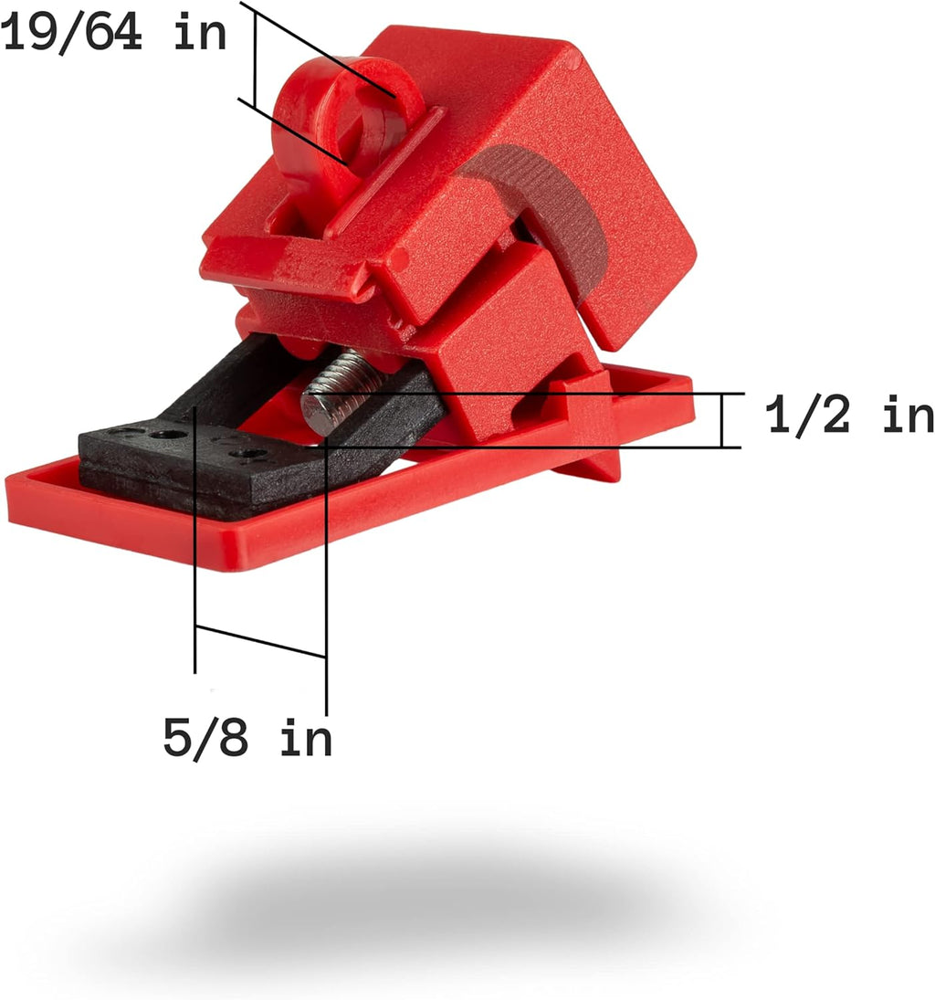 Breaker Lockout Tagout Kit with Red Safety Padlocks, Hasps and Tags I503