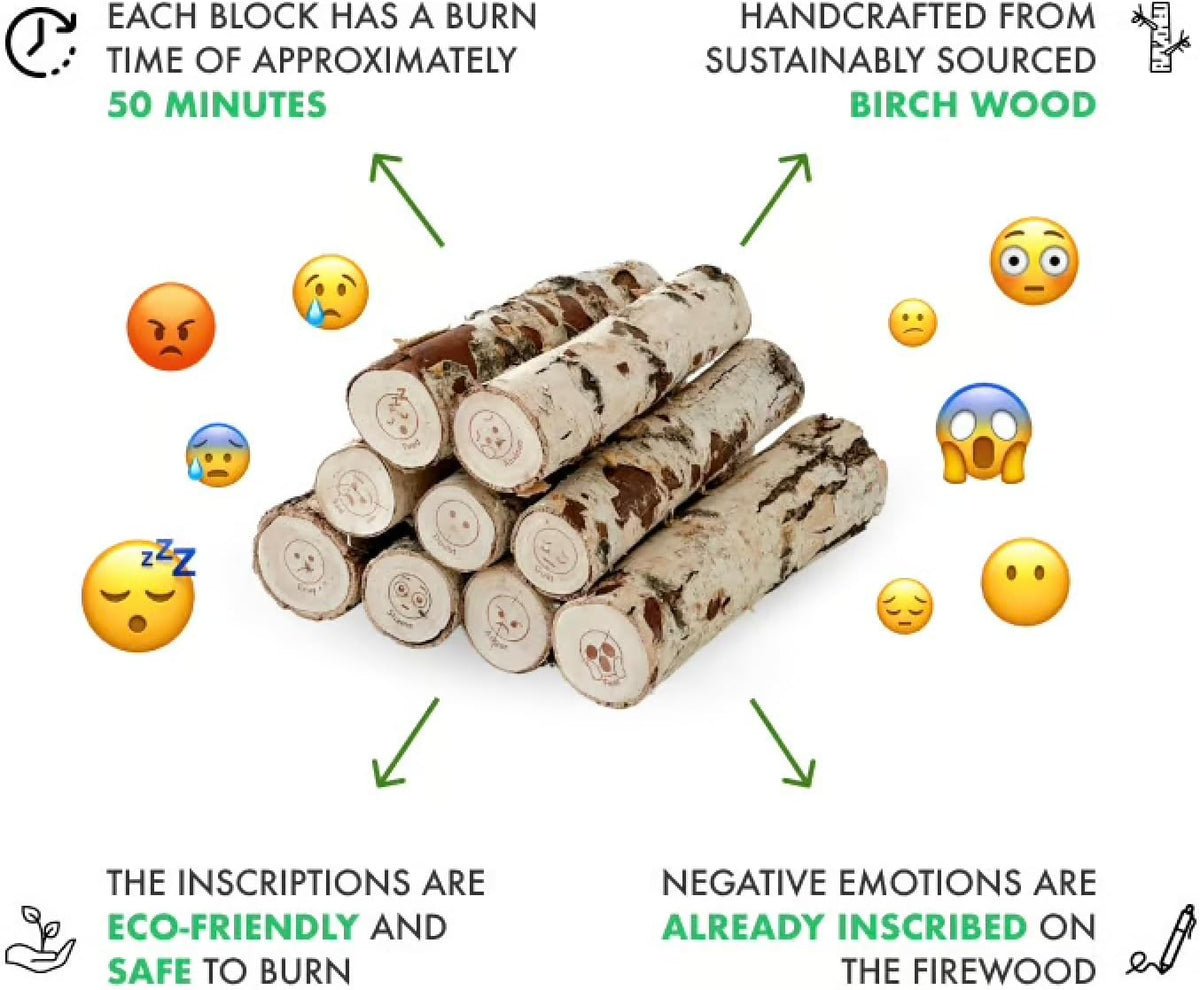 6 Birch Wood Logs V553