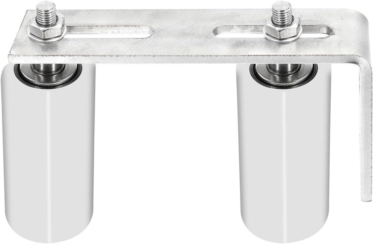 3.9 inch Pack of 2 Sliding Gate Hardware Nylon Rollers Zinc Bracket P43036