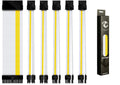 Sleeved PSU Extension Set with Aluminium Cable Combs, 24 Pin, 4+4 Pin, 6+2 Pin, 30cm, White & Purple, Pack of 2 B684