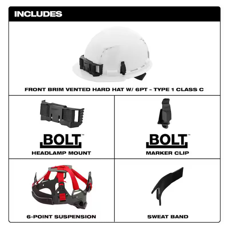 Black Type 1 Class C Vented Hard Hat 5-Pack Y70303