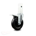 8 Inch Black Rubber Swivel Caster on Cast Iron Wheel, 600 lbs. Capacity, Pack of 2 T822902