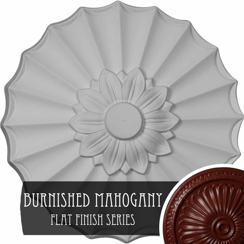 Hand-Painted Brushed Mahogany Ceiling Medallion E314148