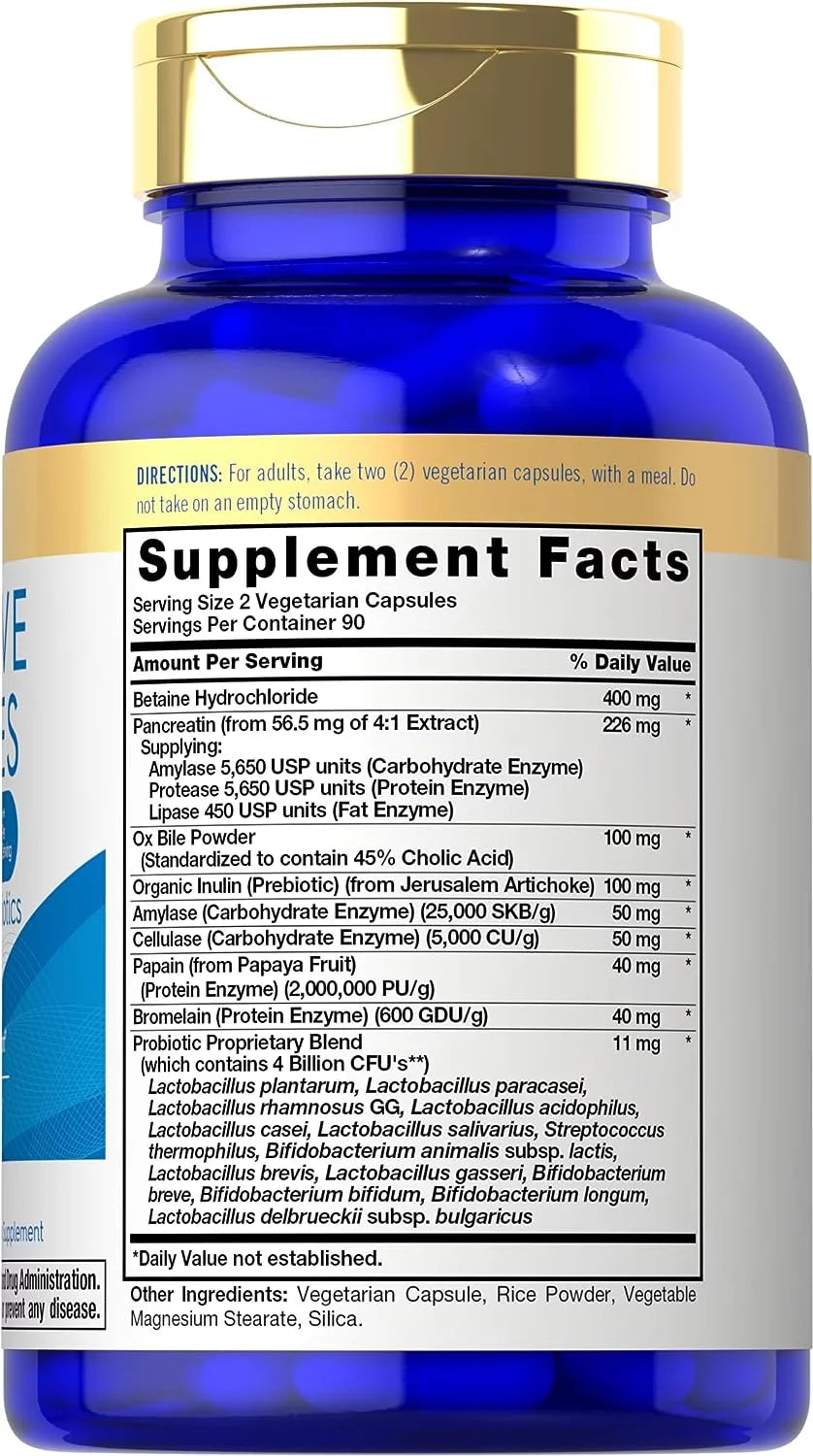 Digestive Enzymes with Probiotics and Prebiotics 180 Capsules Y135804