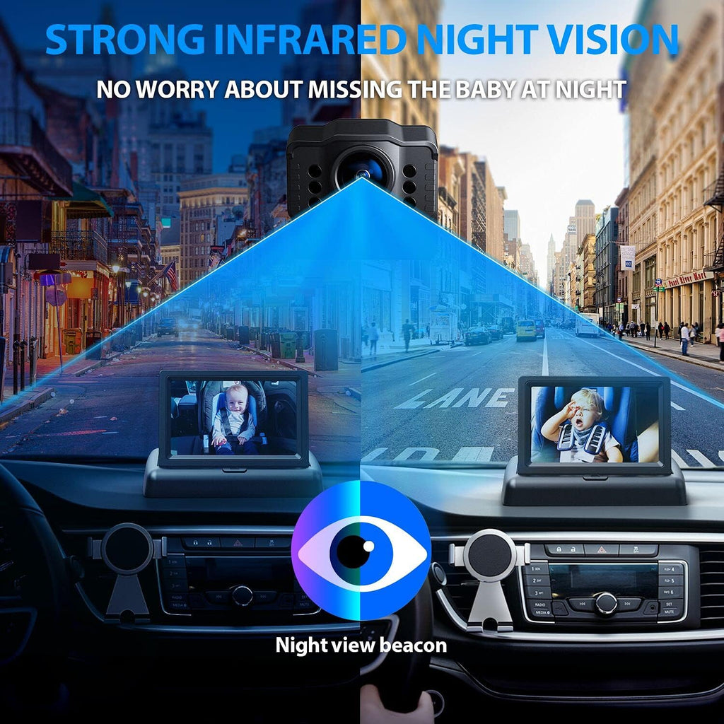 Baby Car Camera Mirror with Monitor Night Vision J3922
