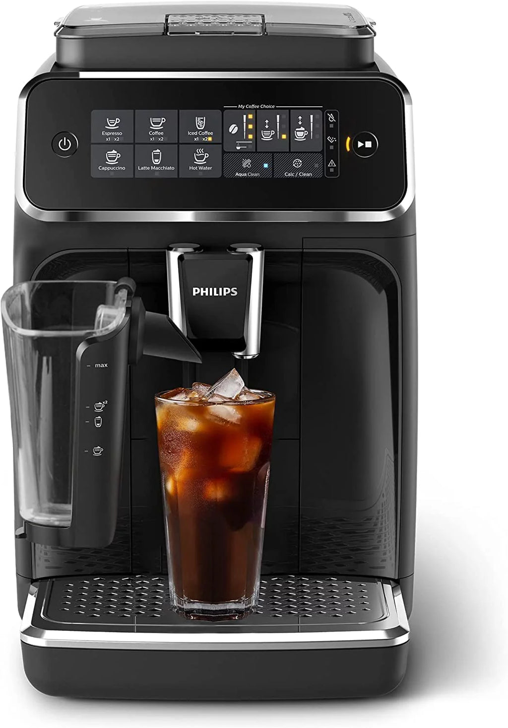 Fully Automatic Espresso Machine with LatteGo & Iced Coffee, Black Y91512