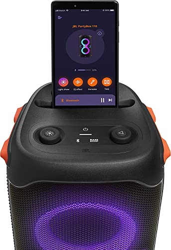 Portable Party Speaker with Built-in Lights - Black T75427