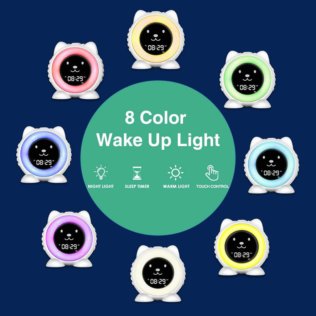 Cat Alarm Clock with Night Light & Sleep Sound Machine A615