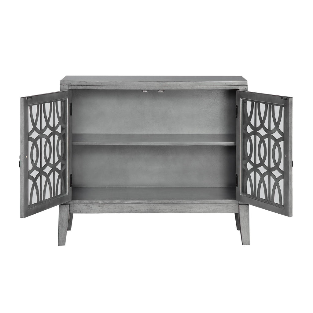 2 Door Gray Cabinet U1657
