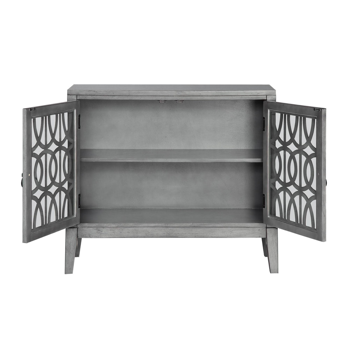 2 Door Gray Cabinet U1657