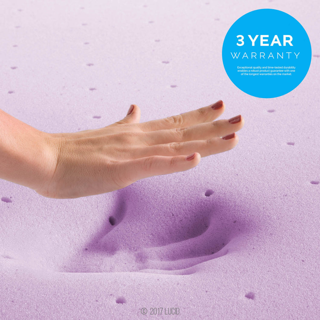Full Lavender Infused Memory Foam Mattress Topper E996