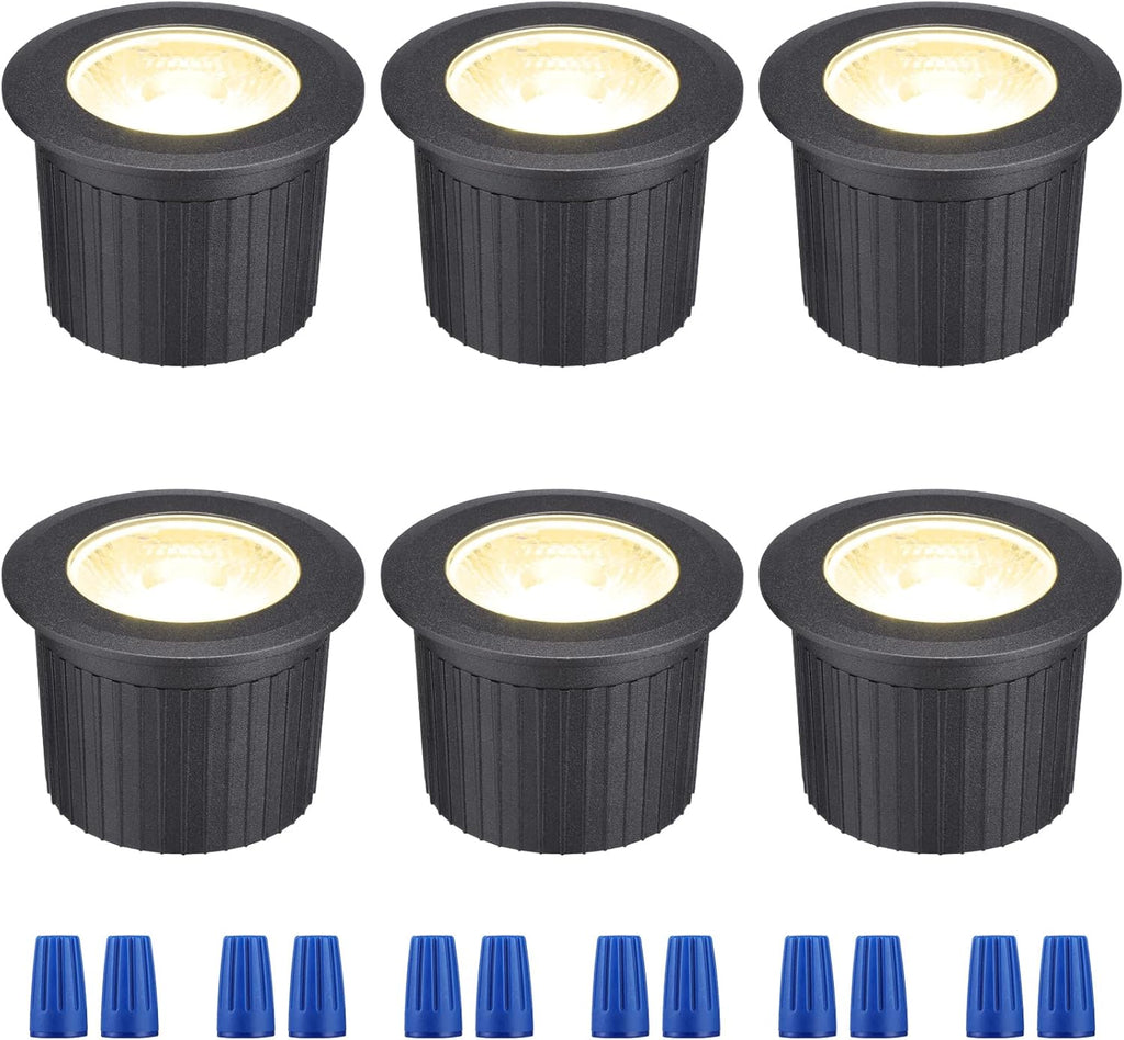 Black 7W LED Well Light, Pack of 6 H449661