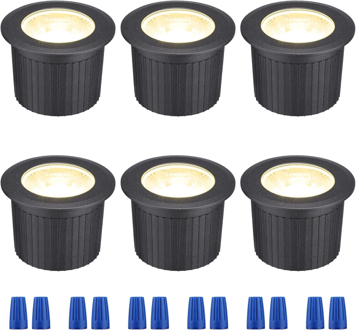 Black 7W LED Well Light, Pack of 6 H449661