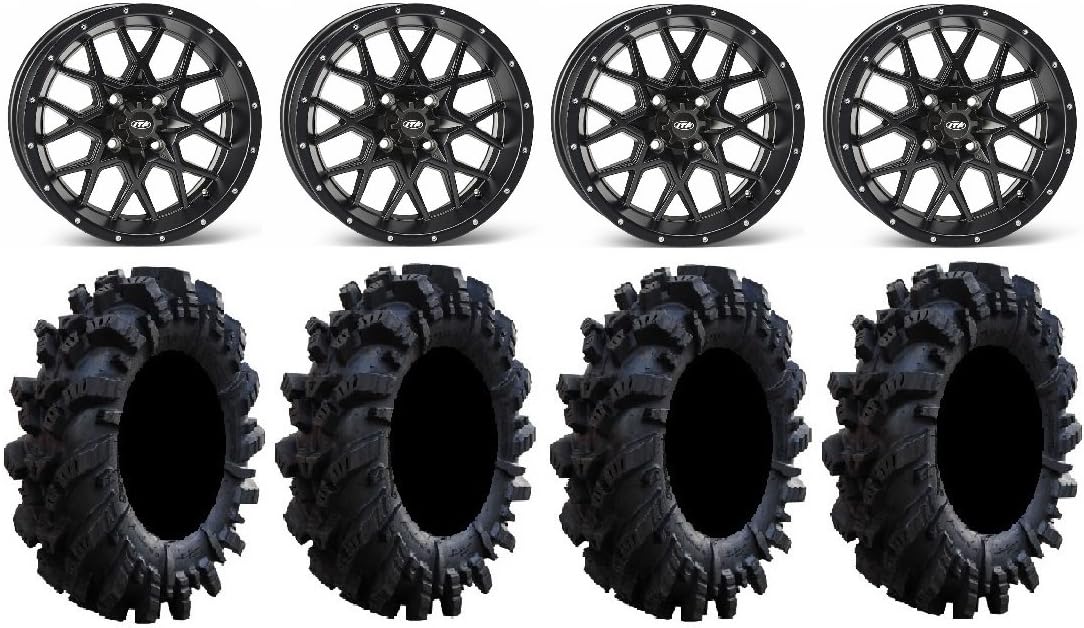 Matte Black 15 Wheels 34 Tires with Lug Kit A386030