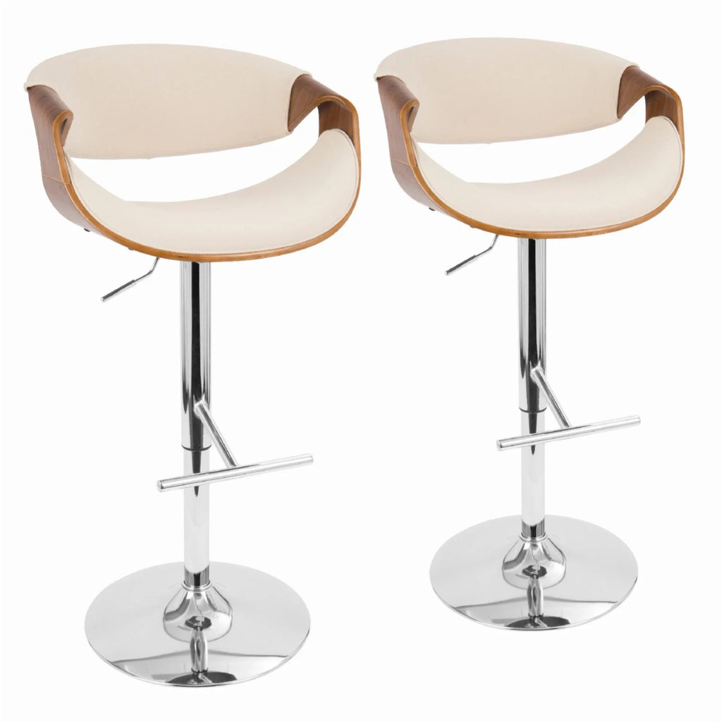 Adjustable Swivel Barstool Set Of 2 Y5324