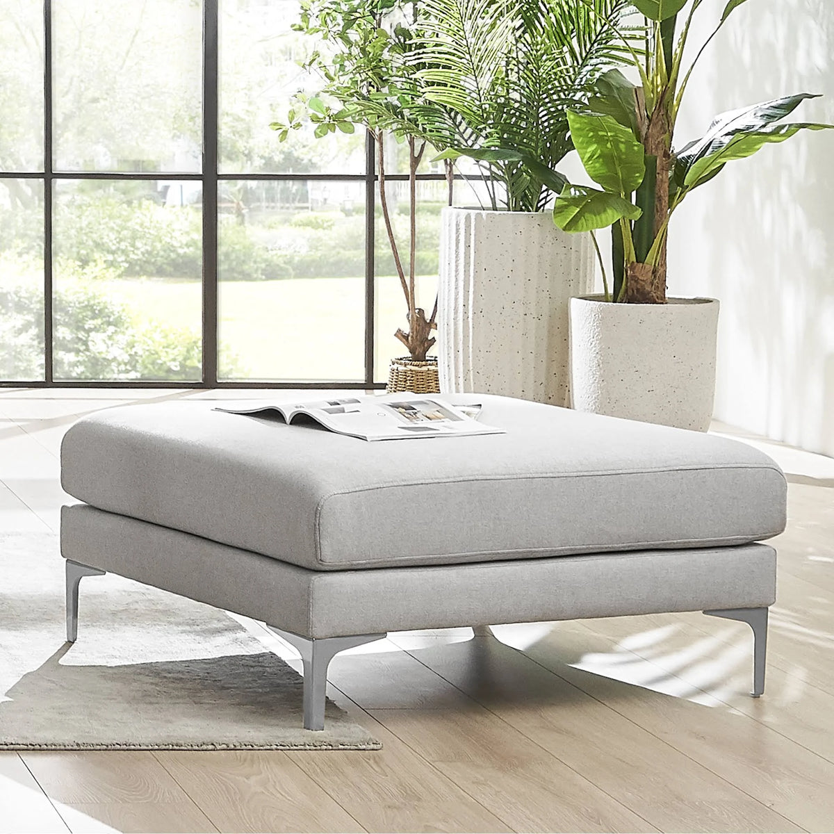 Dove Gray Ottoman U168060