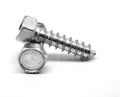 #12-11 x 2 Sheet Metal Screw Indented Hex Head Zinc Plated M9175