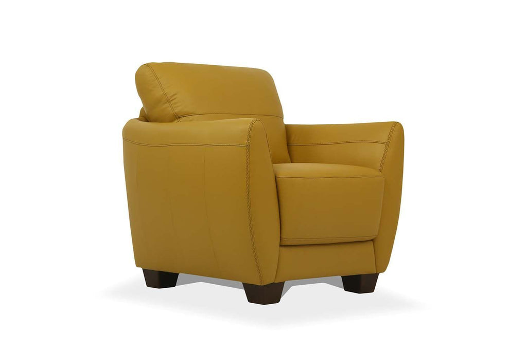 Mustard Leather Chair V17771