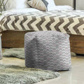 Pink Lined Chevrons Cube Ottoman Q7199