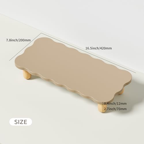 White Wood Monitor Stand Riser O59701