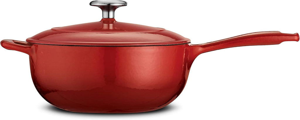 Enameled Cast Iron 3-Quart Saucier Gradated Red A954