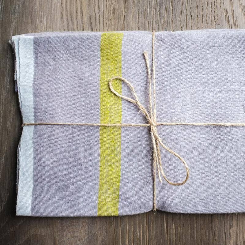 Linen Tea Towels Set of 2 Grey B1337
