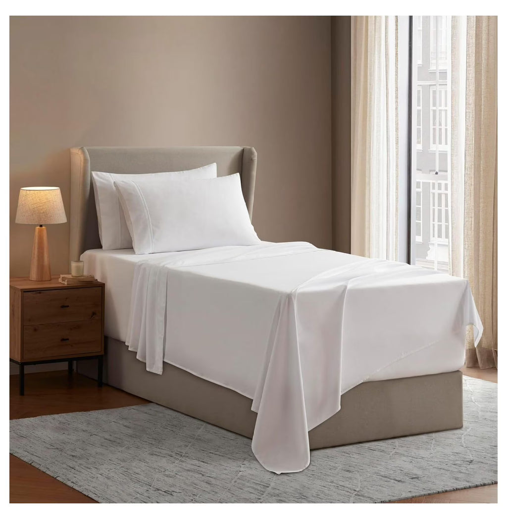 White Twin Sheets Set 3 Piece Deep Pocket P609