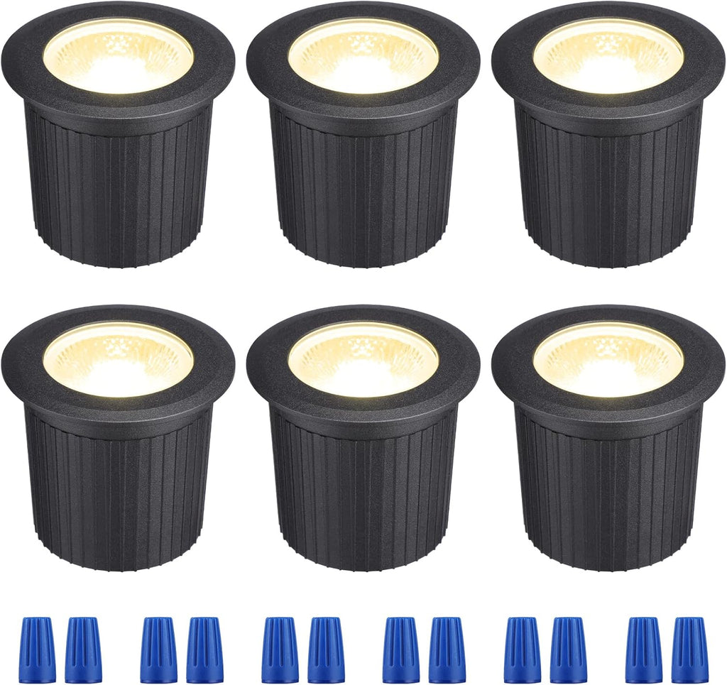 Black 7W LED Well Light, Pack of 6 H449661