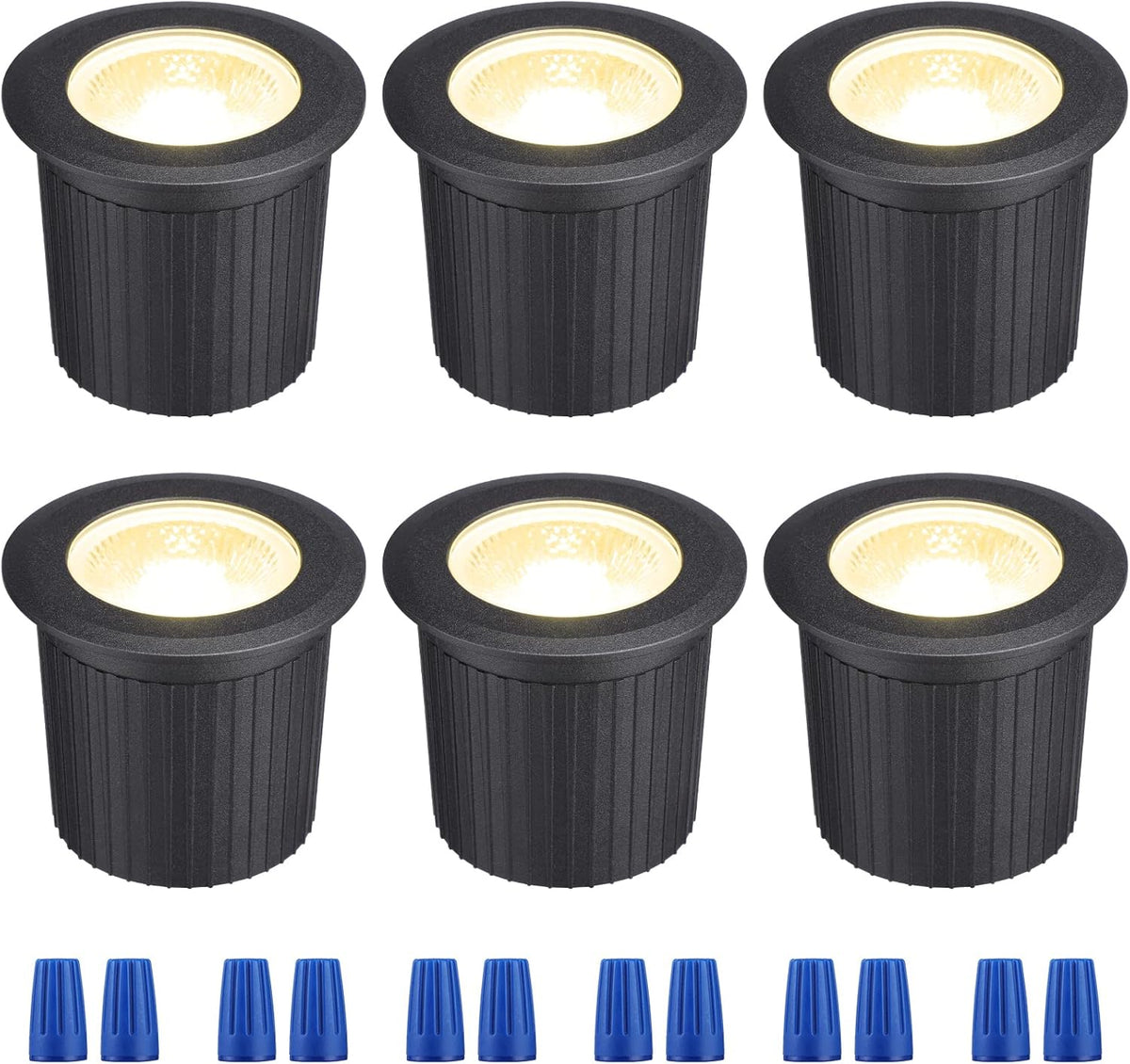 Black 7W LED Well Light, Pack of 6 H449661