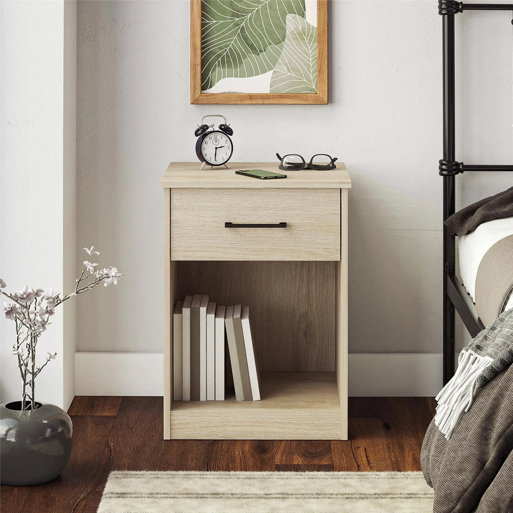 Light Oak Nightstand with Drawer V689968